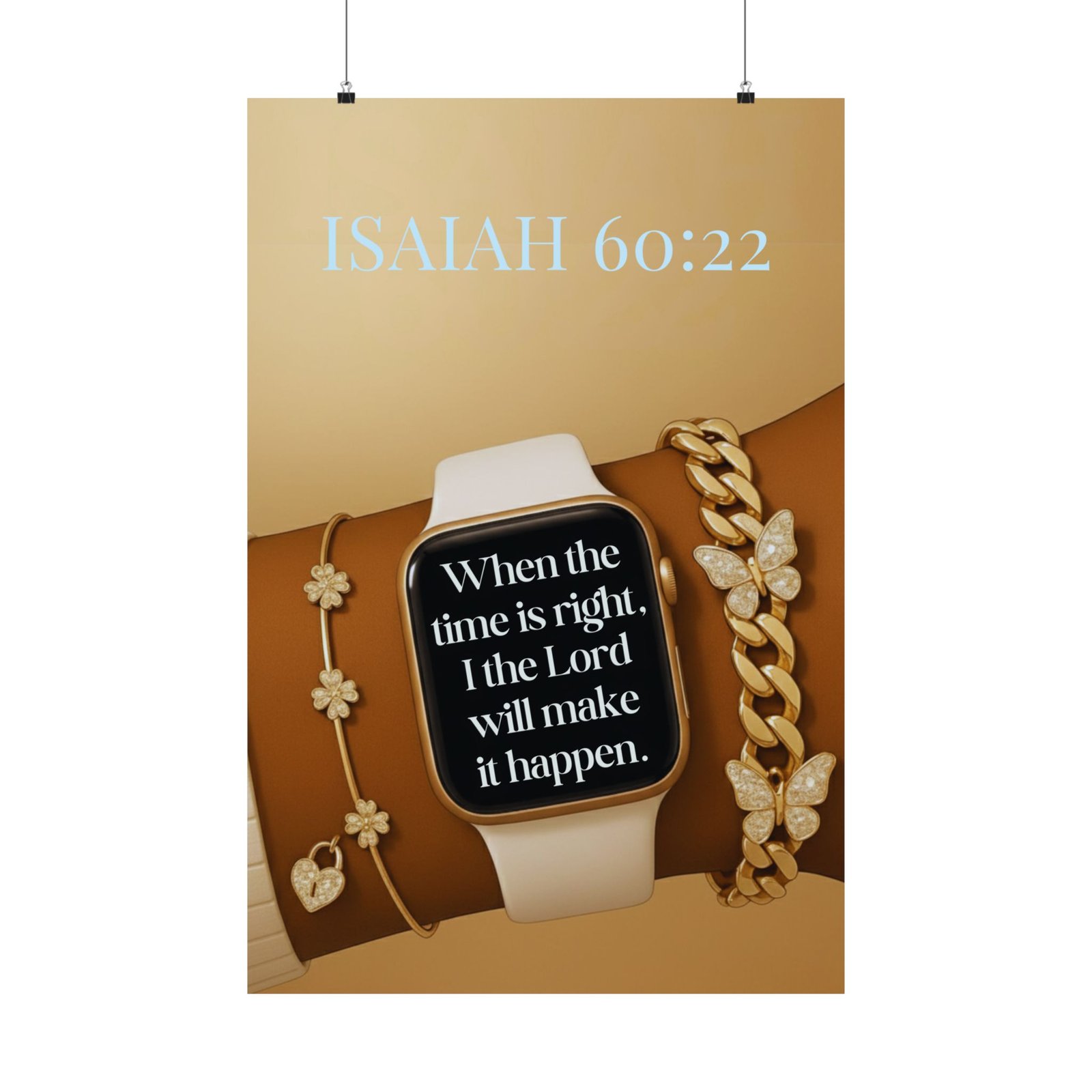 Isaiah bible verse, Religious Poster, Christian Wall Art, Faith Decor, Inspirational Poster, Modern Bible verse Prints, God's Timing verse - Image 4