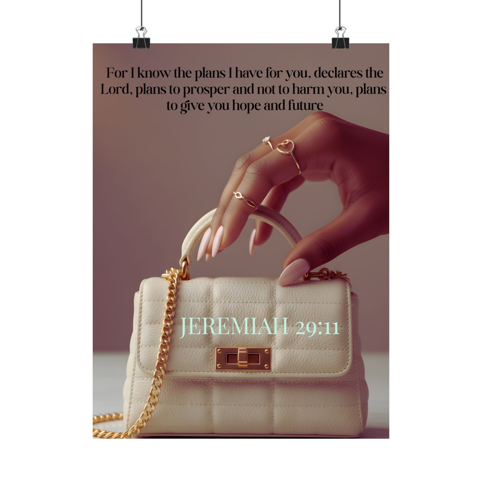 Religious Poster, Bible Verse Wall Art, Jeremiah 29 Print, Christian Home Decor, Scripture Wall Hanging, Inspirational Quote Art