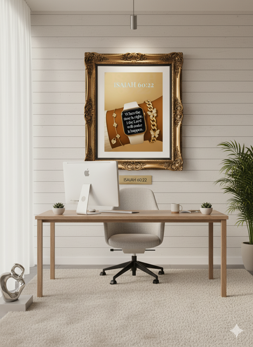 Isaiah bible verse, Religious Poster, Christian Wall Art, Faith Decor, Inspirational Poster, Modern Bible verse Prints, God's Timing verse - Image 5