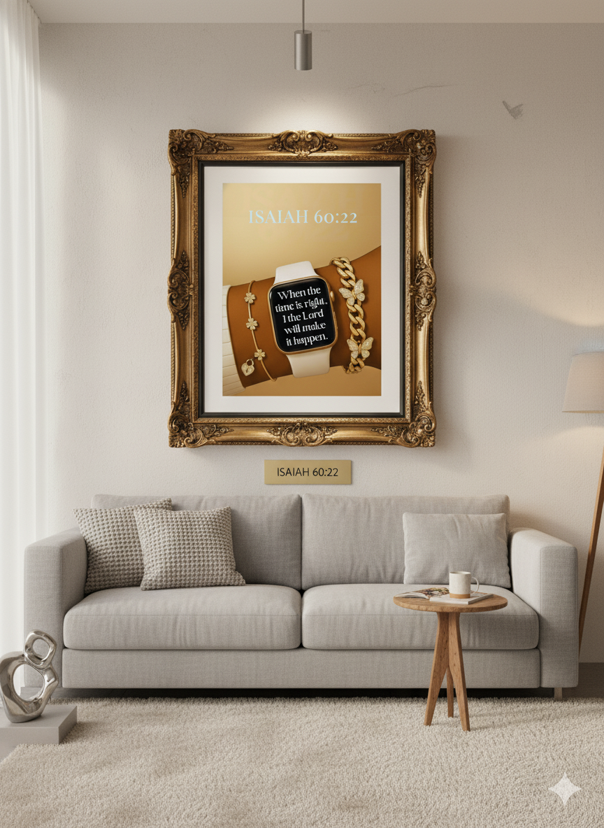 Isaiah bible verse, Religious Poster, Christian Wall Art, Faith Decor, Inspirational Poster, Modern Bible verse Prints, God's Timing verse - Image 6
