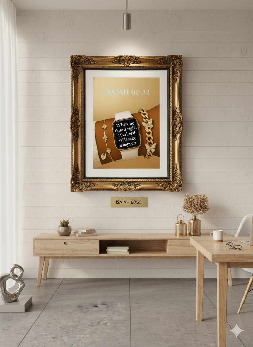Isaiah bible verse, Religious Poster, Christian Wall Art, Faith Decor, Inspirational Poster, Modern Bible verse Prints, God's Timing verse - Image 7